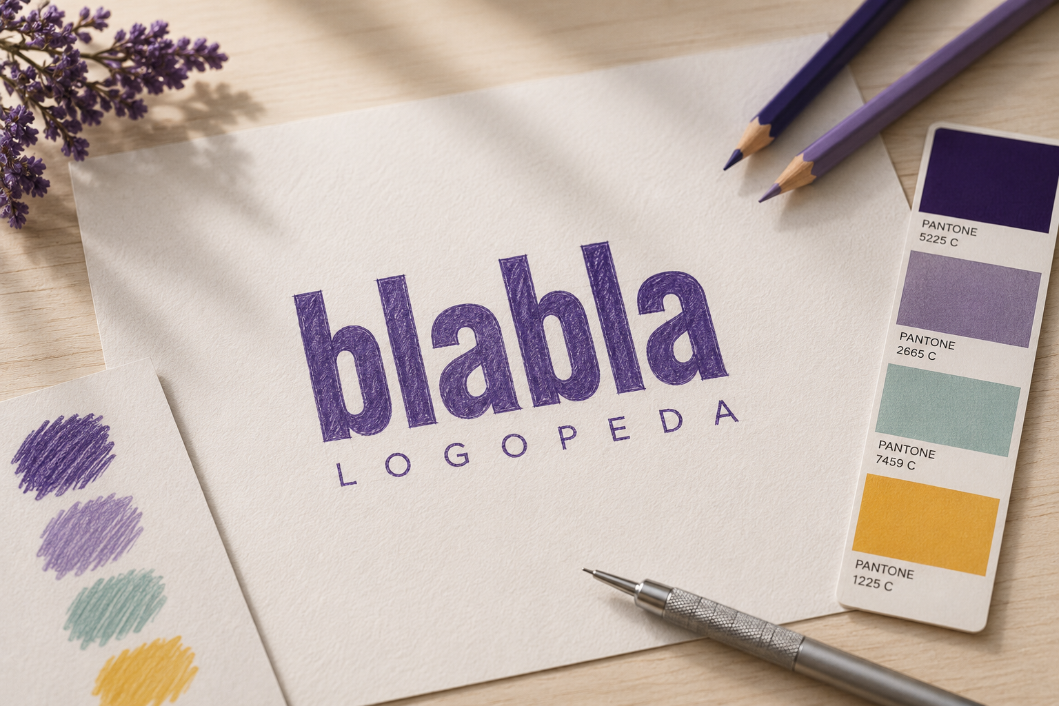Identidad de marca para blabla, consulta de logopedia